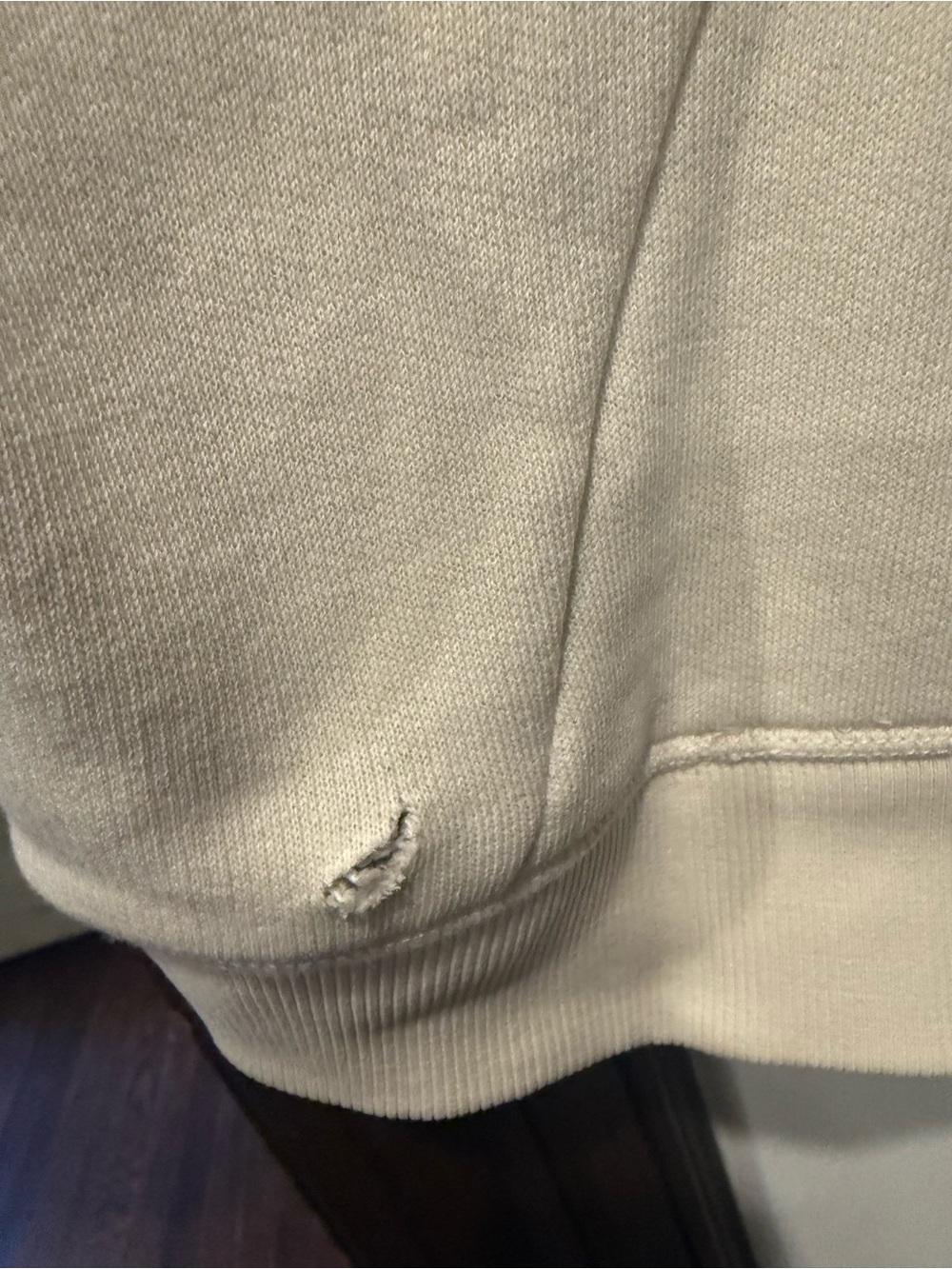 rag & bone Cream Crewneck Sweatshirt with Red "MORE LOVE" Embroidery - Picture 5 of 6
